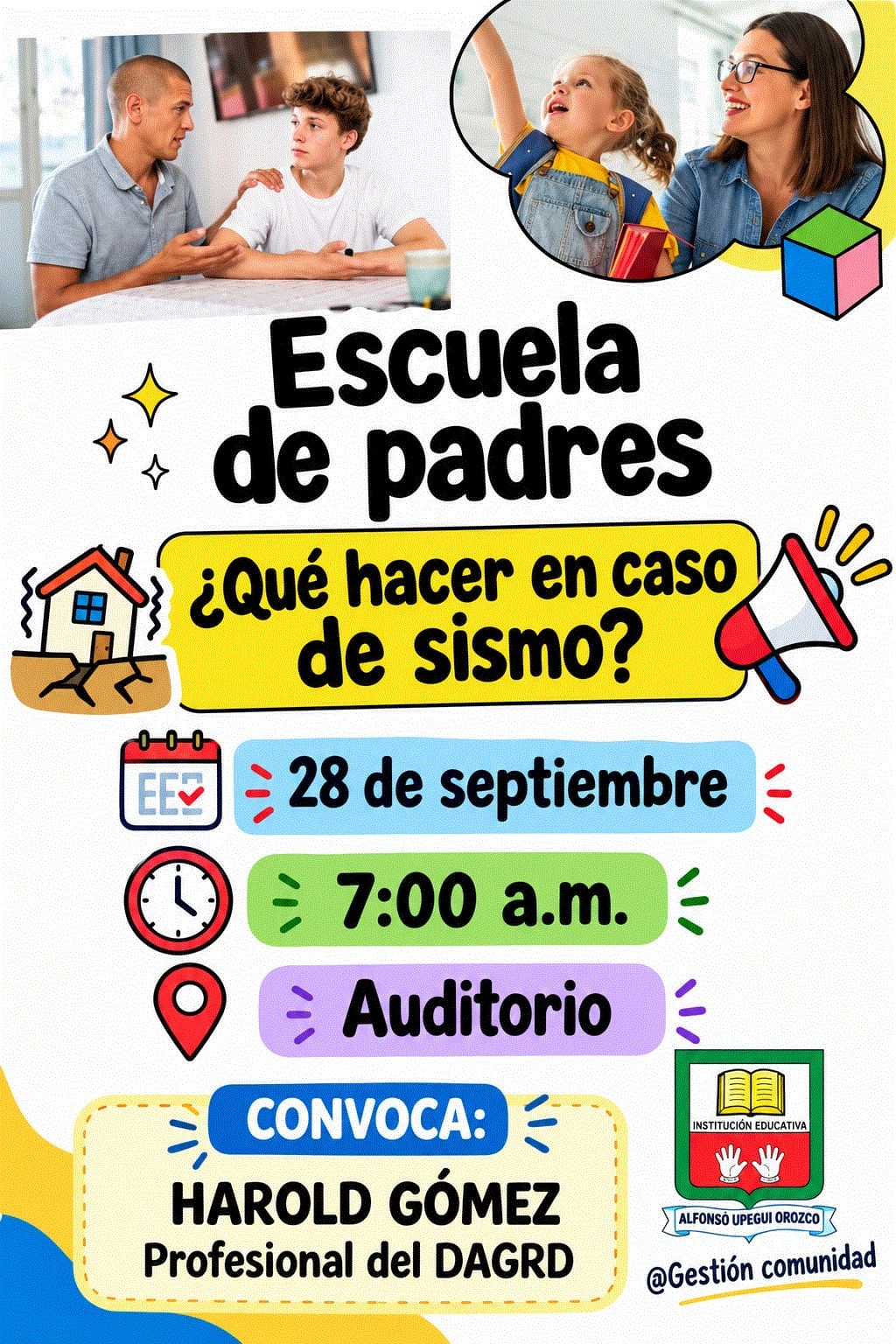 Invitación escuela de padres
